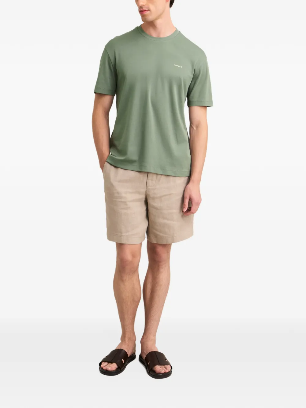 Pringle of Scotland logo-print cotton T-shirt Groen