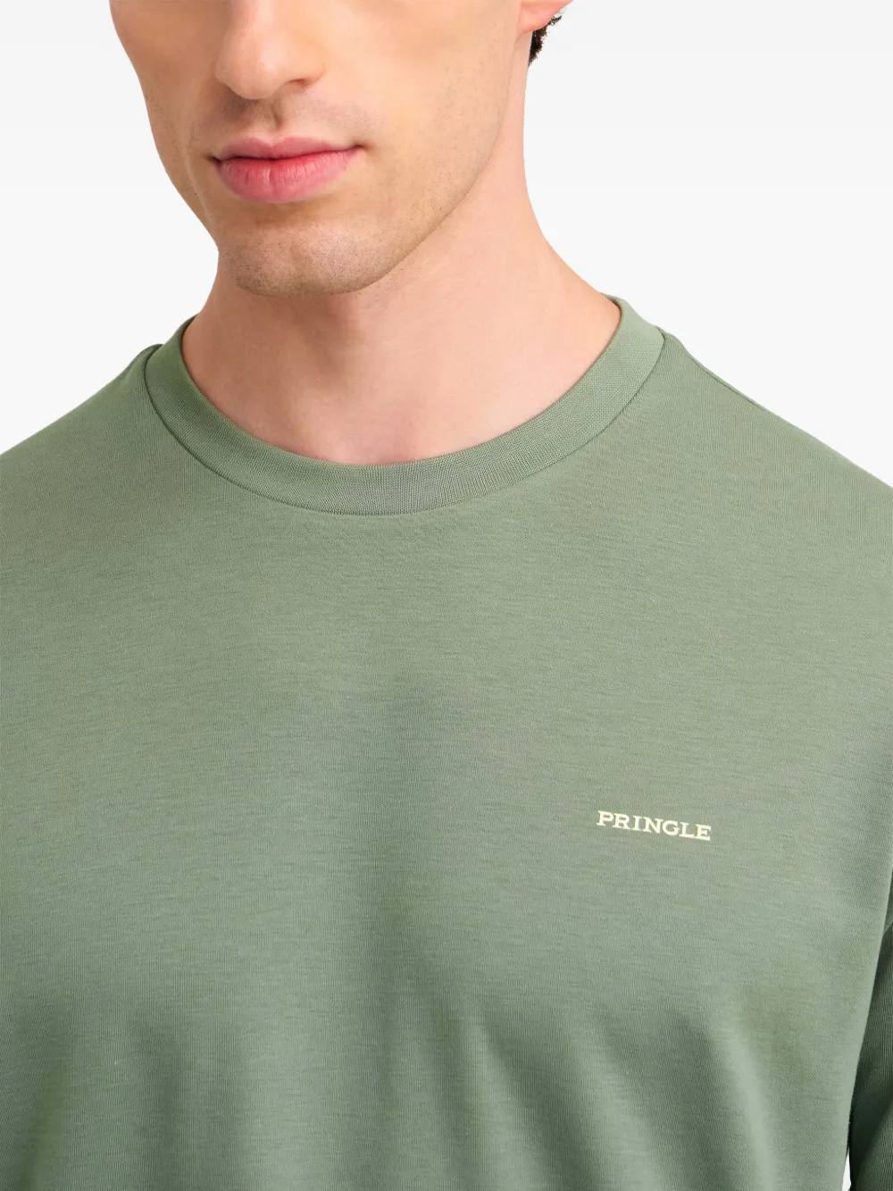 Pringle of Scotland logo-print cotton T-shirt Groen
