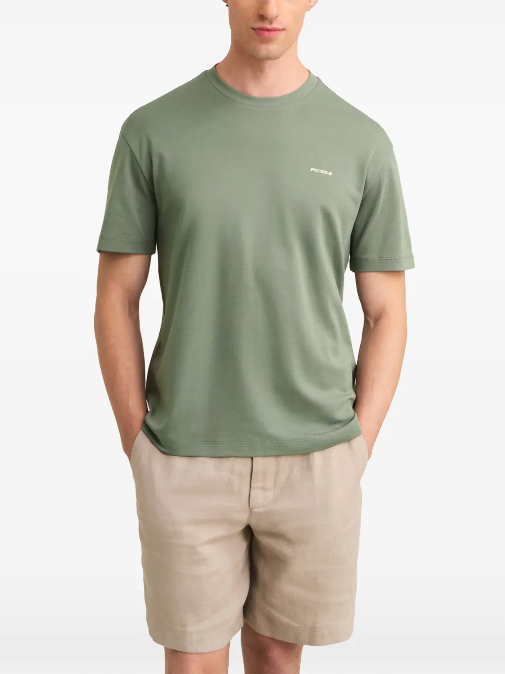 Pringle of Scotland logo-print cotton T-shirt Groen