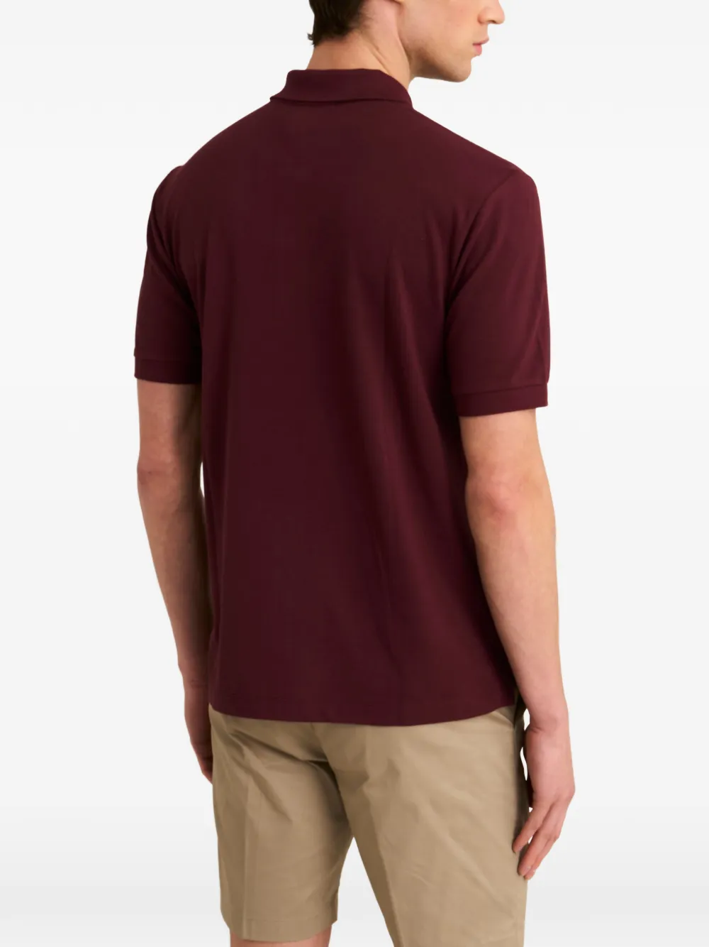 Pringle of Scotland logo-print piqué polo shirt Rood