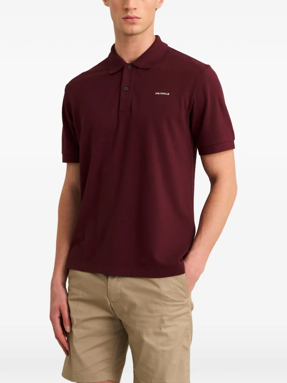Pringle of Scotland logo-print piqué polo shirt Rood