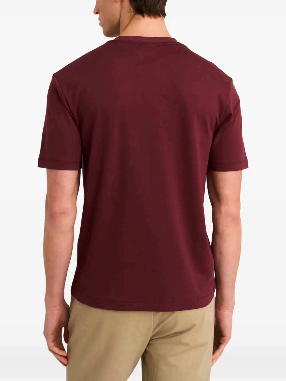 Pringle of Scotland logo-rubberised cotton T-shirt Rood