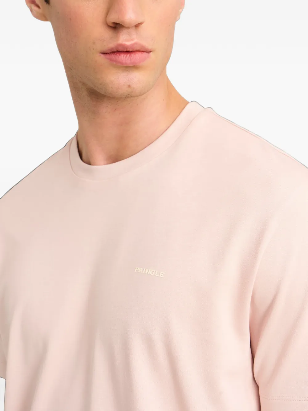 Pringle of Scotland logo-print cotton T-shirt Roze