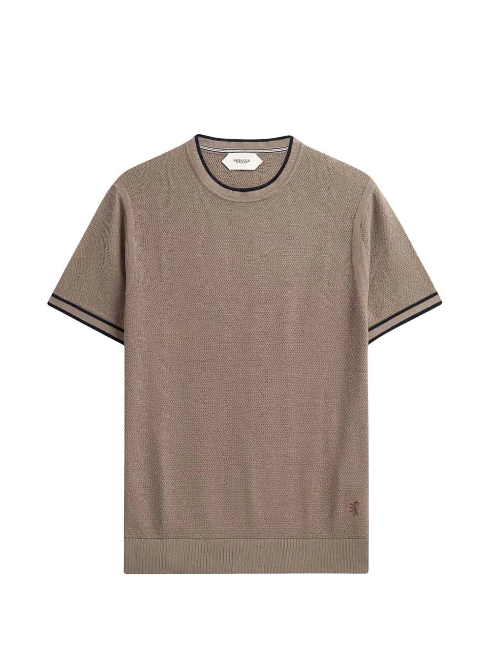 Pringle of Scotland diamond-stitch T-shirt - Marron Pringle of Scotland diamond-stitch T-shirt - Marron