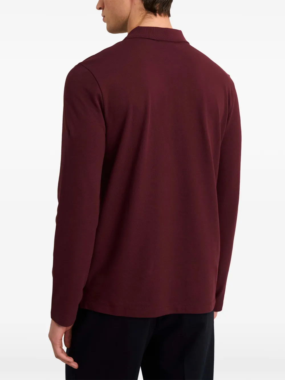 Pringle of Scotland long-sleeve pique polo shirt Rood