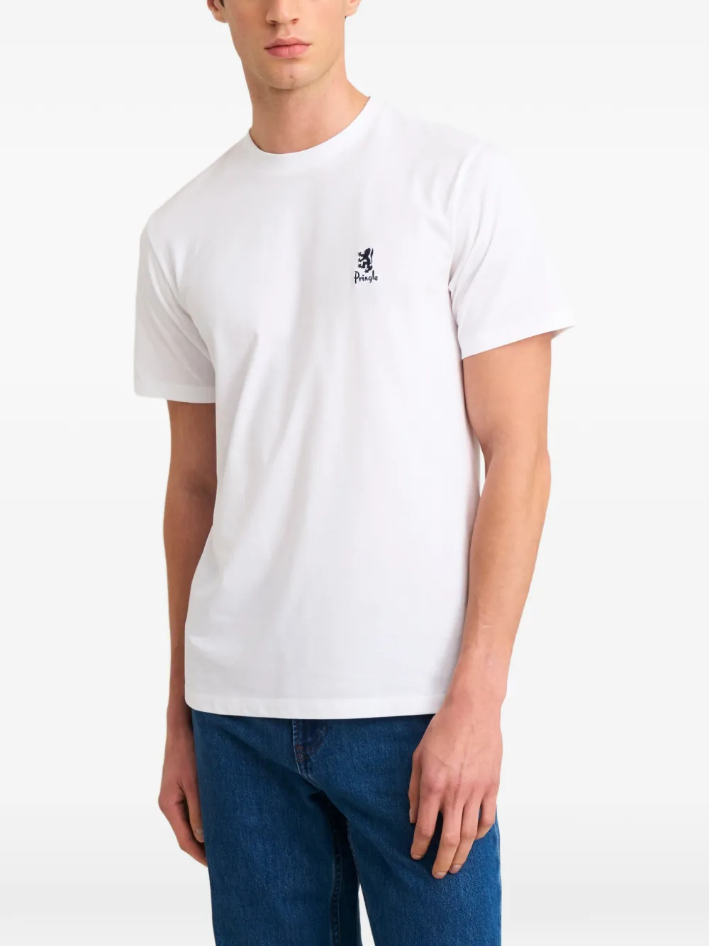 Pringle of Scotland embroidered-logo T-shirt Wit