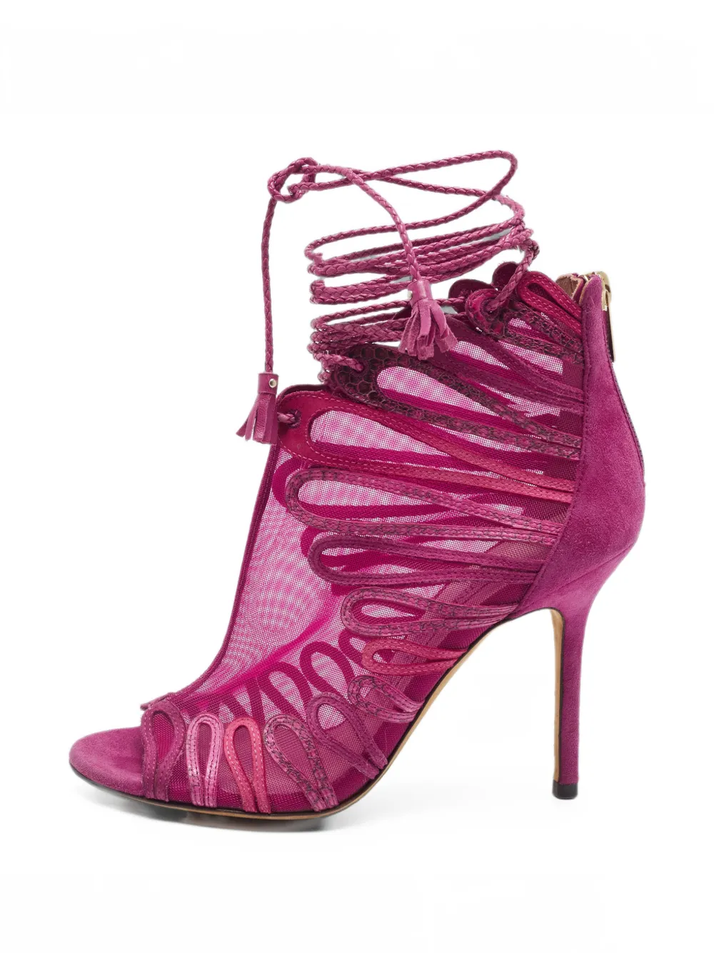 Jimmy Choo Pre-Owned Kafira lace-up ankle boots - Rosa