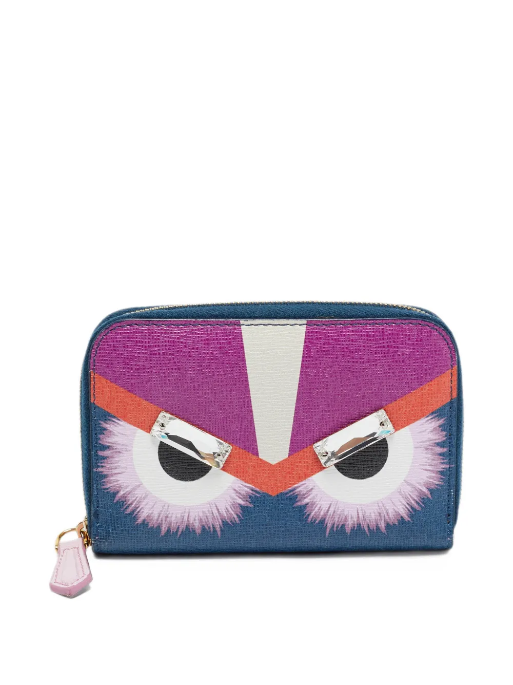 Fendi Pre-Owned 2015 Monster crystal-embellished wallet - Blau