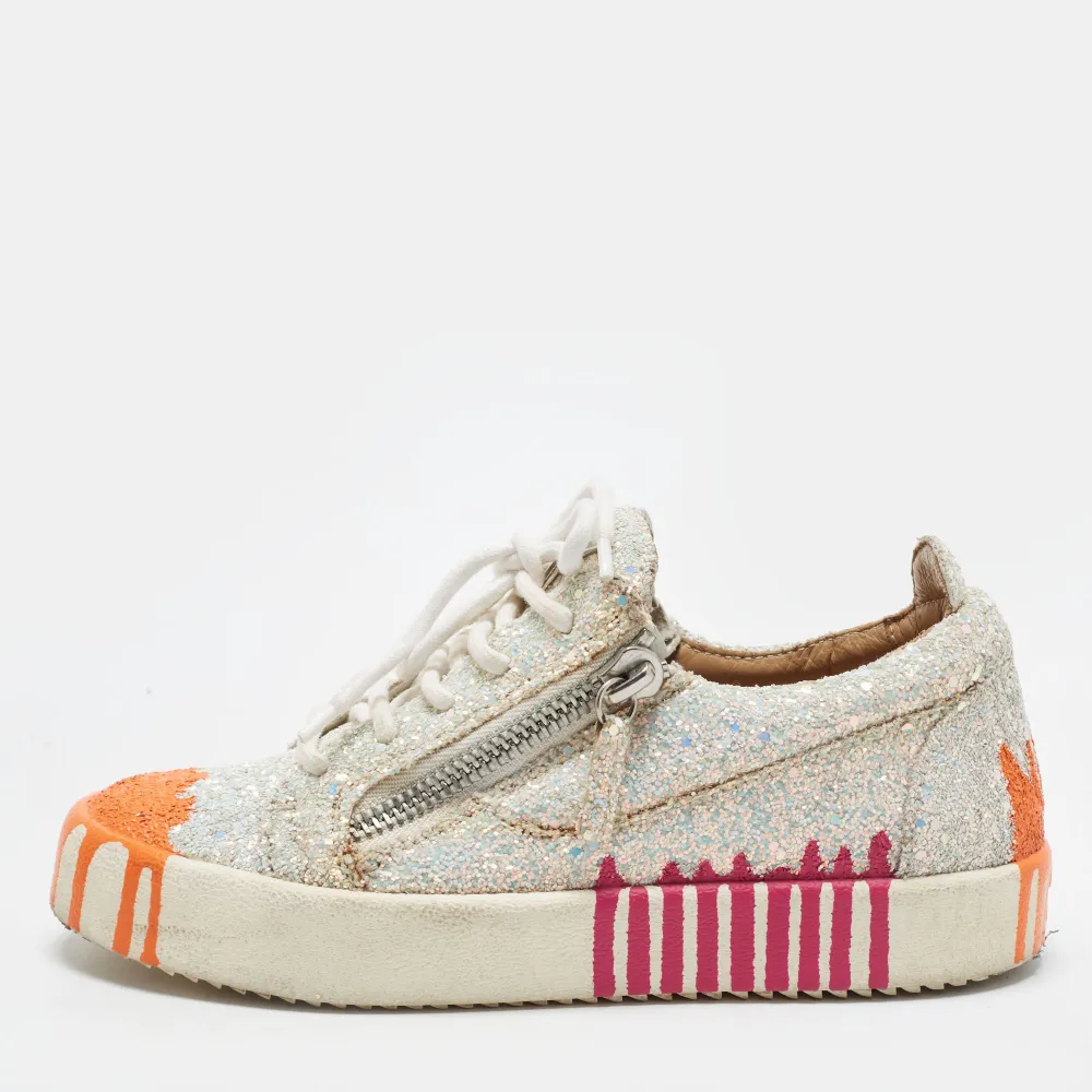 Giuseppe Zanotti Vintage May London glitter sneakers - Weiß