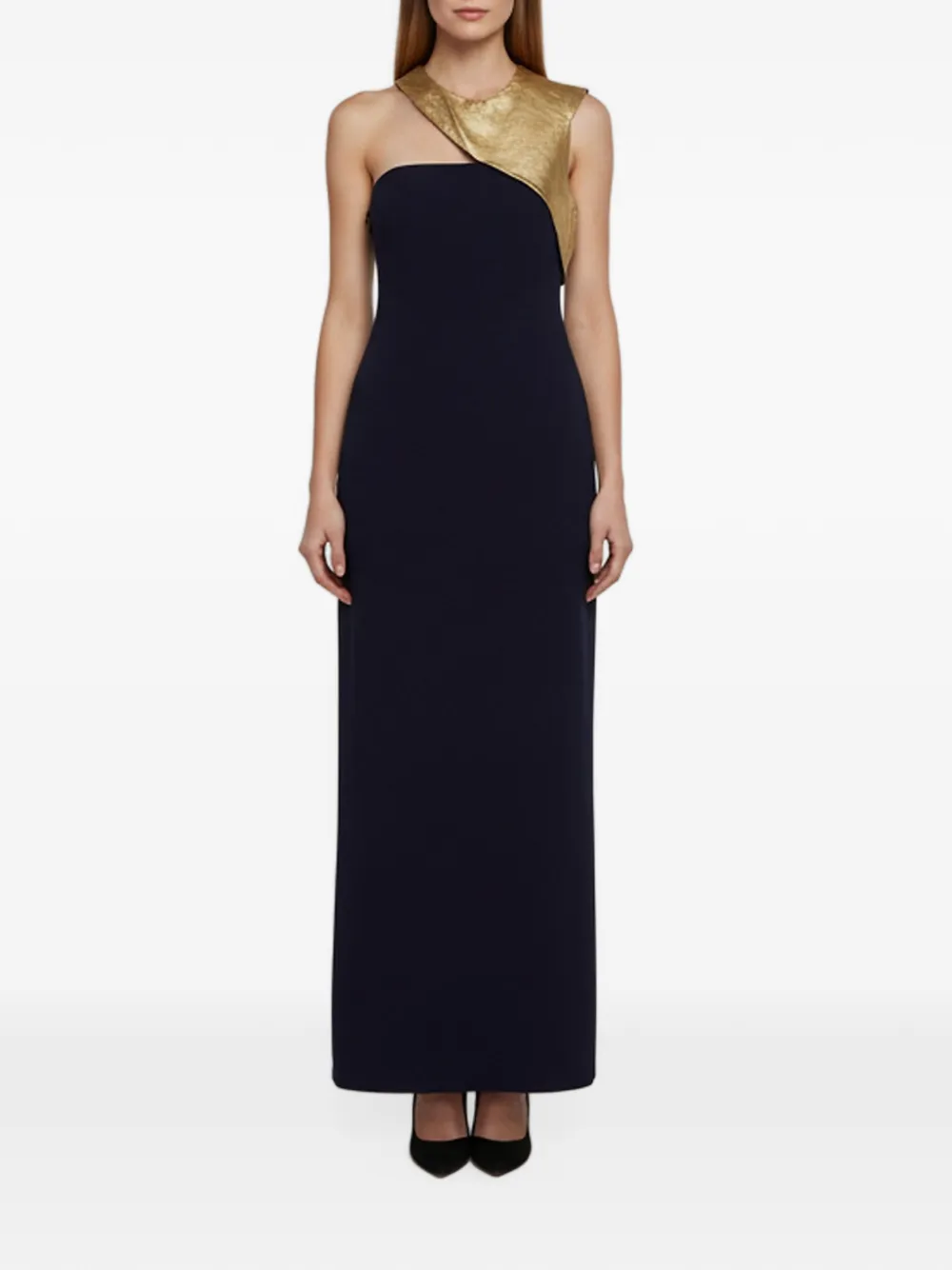 Ralph Lauren Vintage Theresa one-shoulder maxi dress - Nero