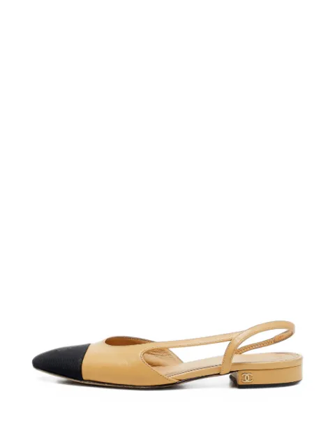 CHANEL Pre-Owned cap-toe slingback pumps