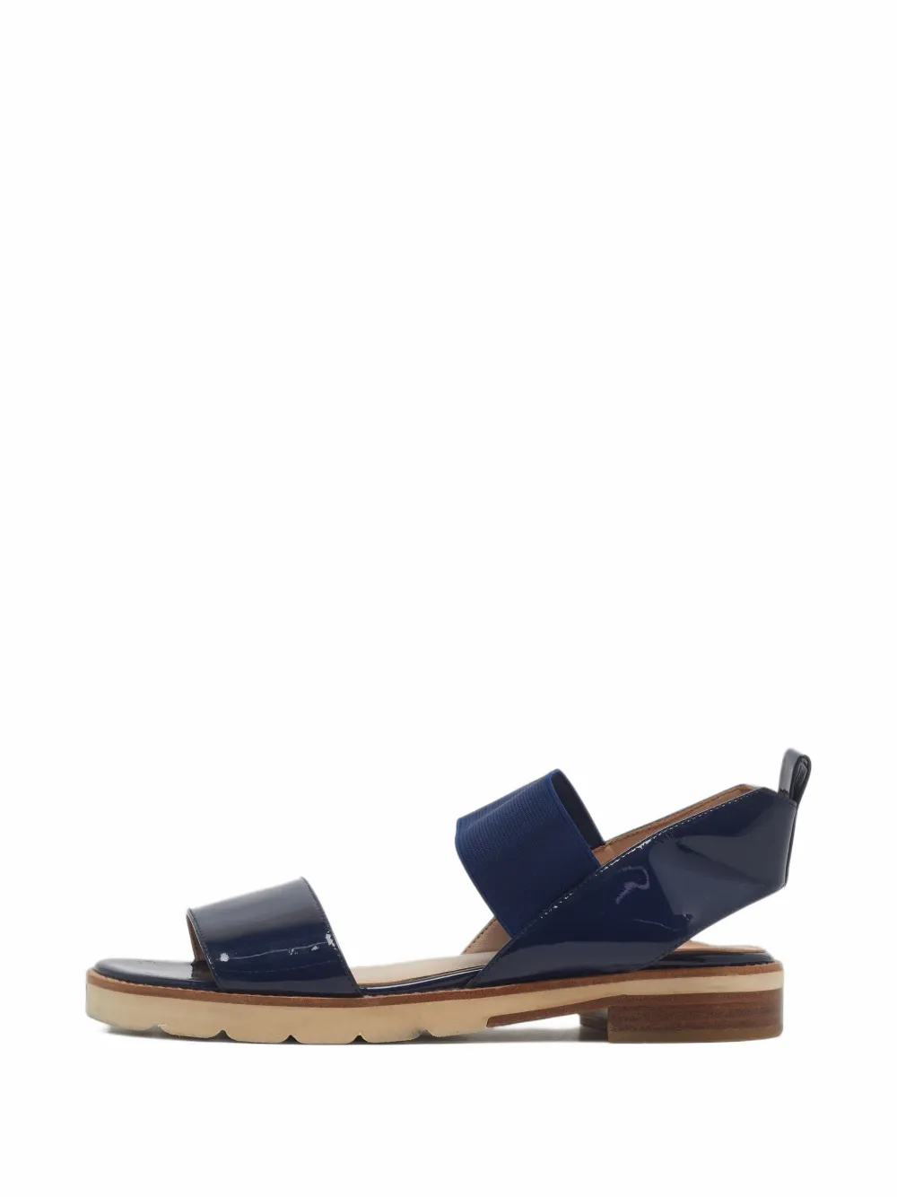 Stuart Weitzman patent leather slingback sandals - Blau