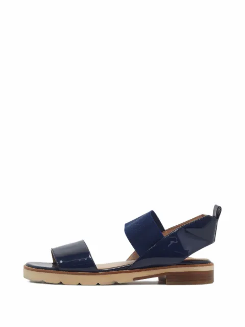 Stuart Weitzman patent leather slingback sandals