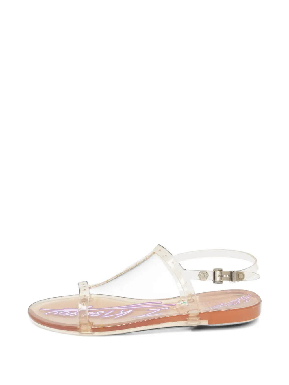 Philipp Plein studded T-strap sandals - Nude