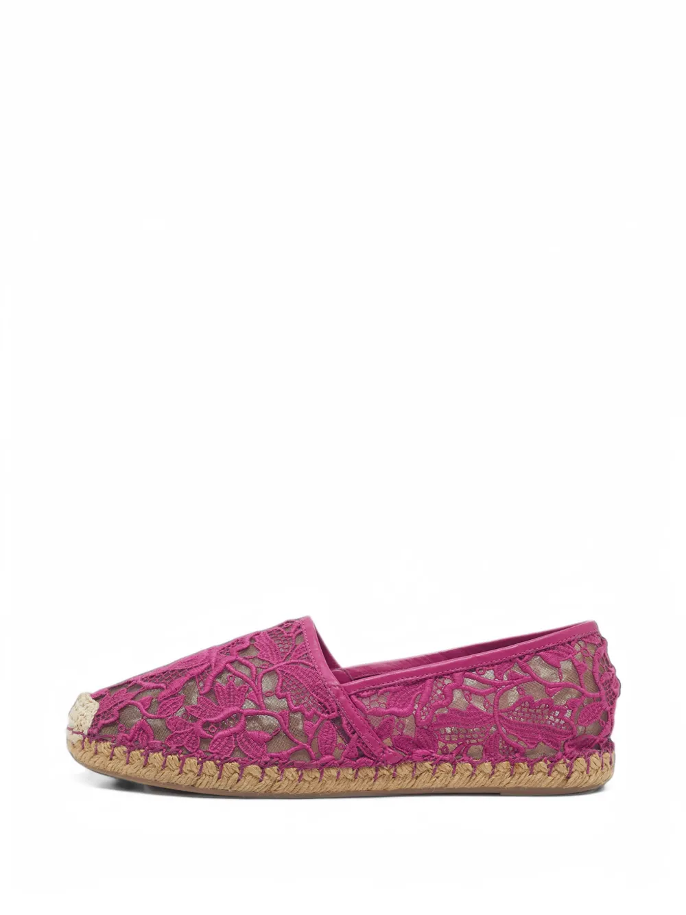 Valentino Garavani Pre-Owned lace espadrille flats - Rosa