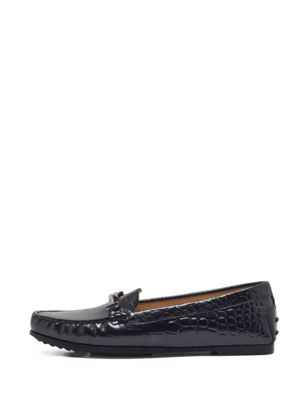 Tod's Vintage Gommino croc-embossed loafers - Schwarz