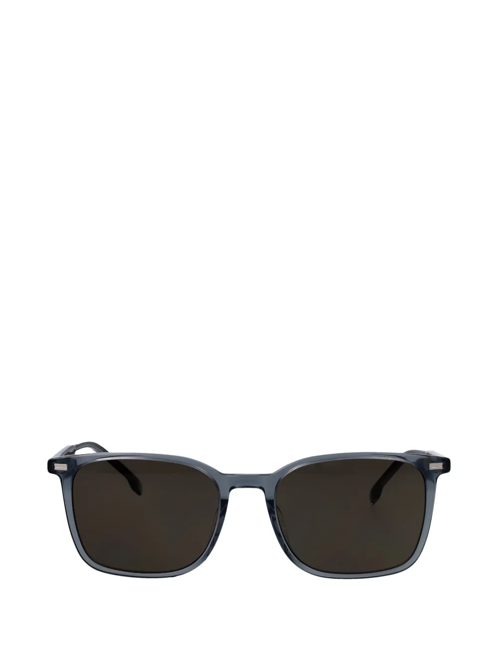 BOSS modern prescription-ready eyewear in transparent blue - Blau
