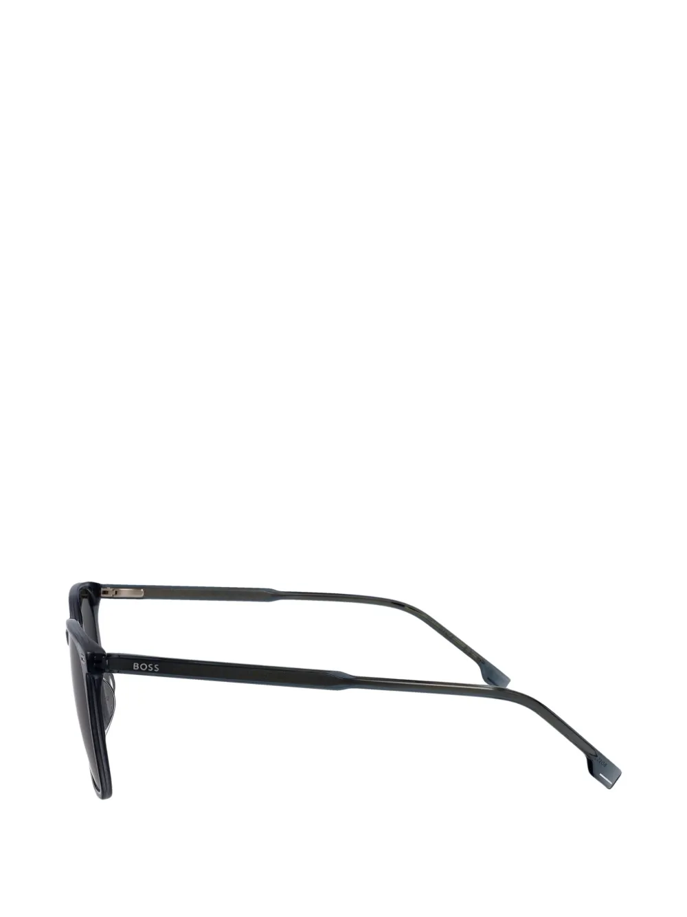 BOSS modern prescription-ready eyewear in transparent blue Blauw