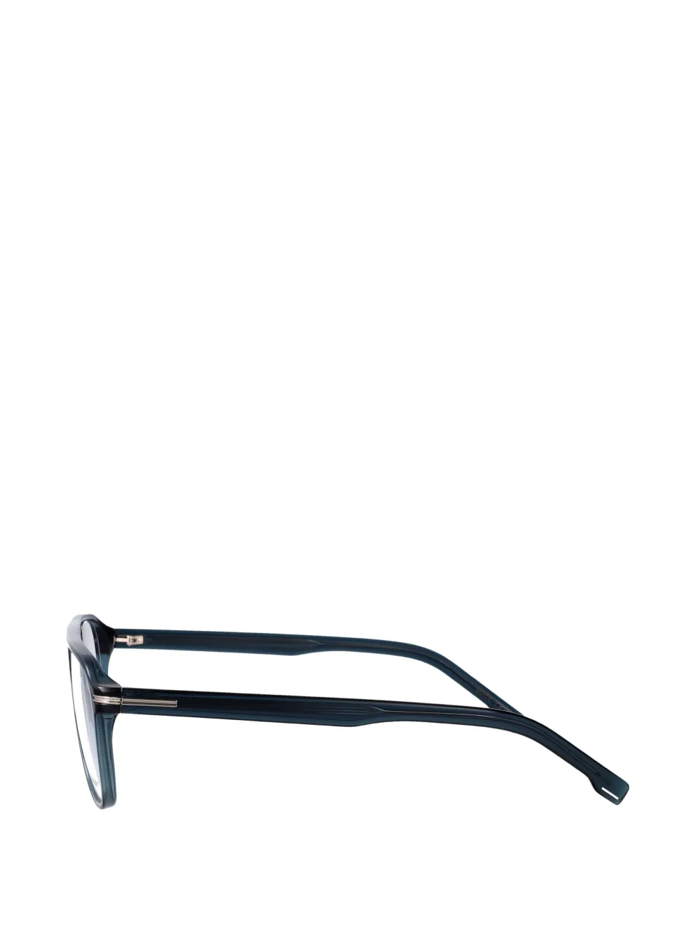 BOSS double-bridge pilot-frame glasses Blauw