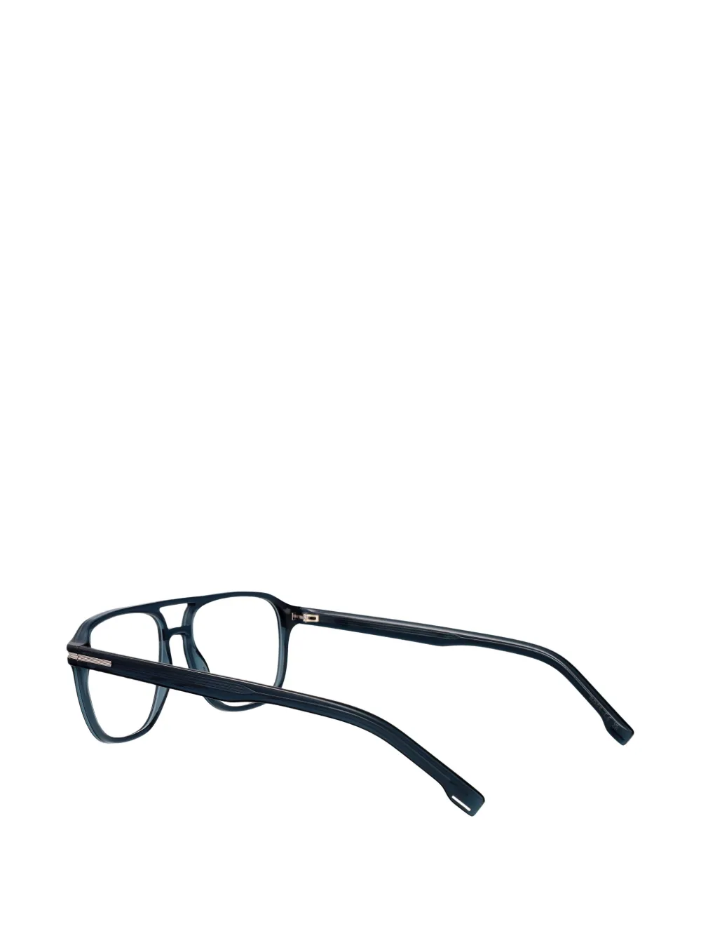 BOSS double-bridge pilot-frame glasses Blauw