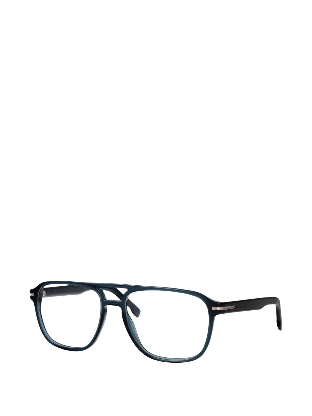 BOSS double-bridge pilot-frame glasses Blauw