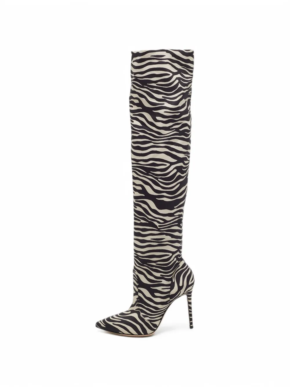 Gianvito Rossi Zeta zebra-print boots - Black