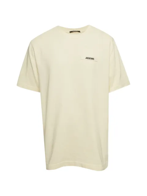 Jacquemus Pre-Owned logo-patch cotton T-shirt
