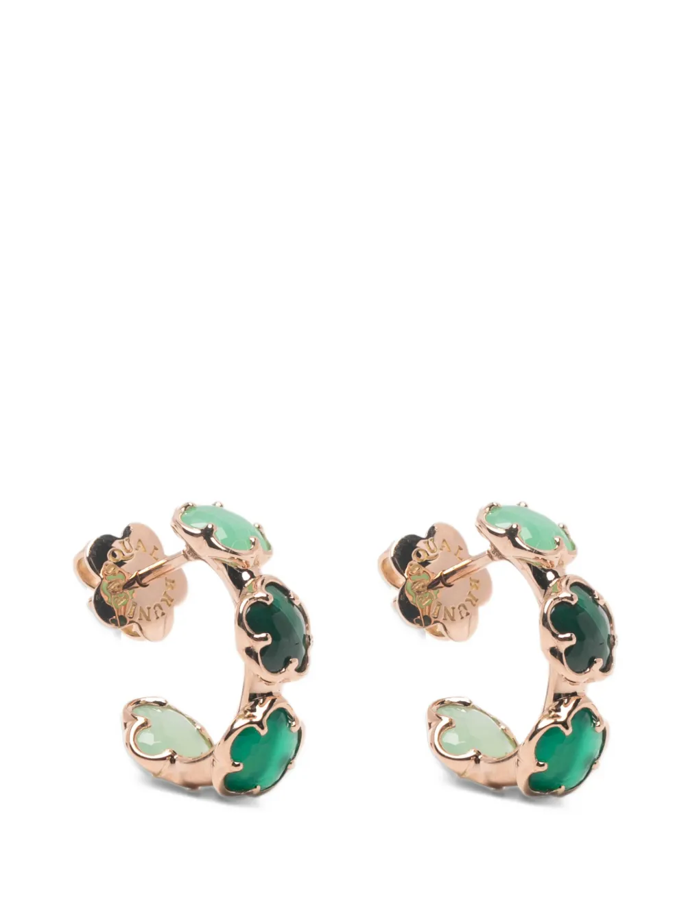 Pasquale Bruni Figlia Dei Fiori chalcedony and agate hoop earrings - Rose