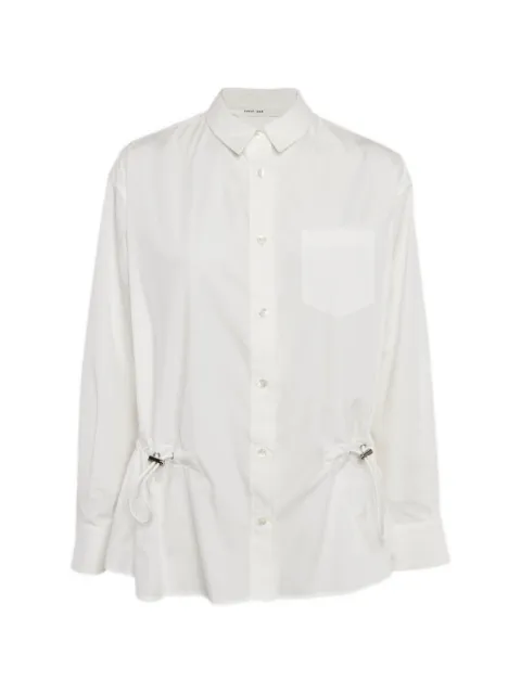sacai drawstring-waist button-front blouse