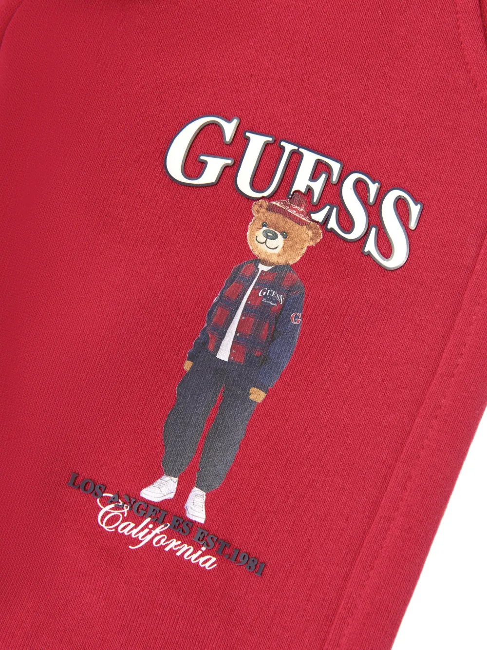 guess kids 곰 프린트 트랙 팬츠