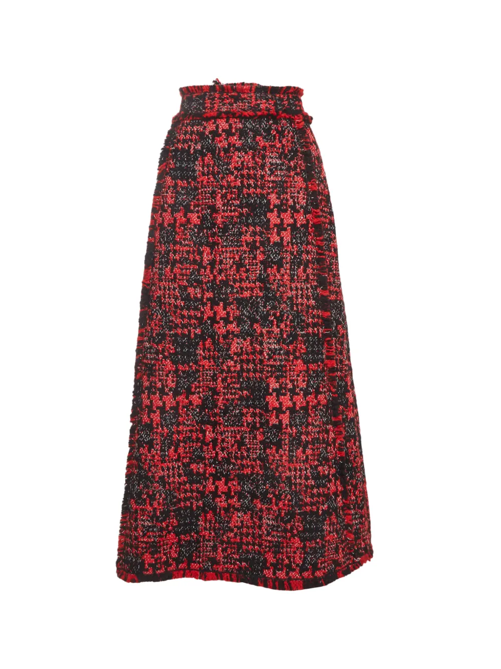 Dolce & Gabbana Pre-Owned midi tweed high-waisted skirt - Nero