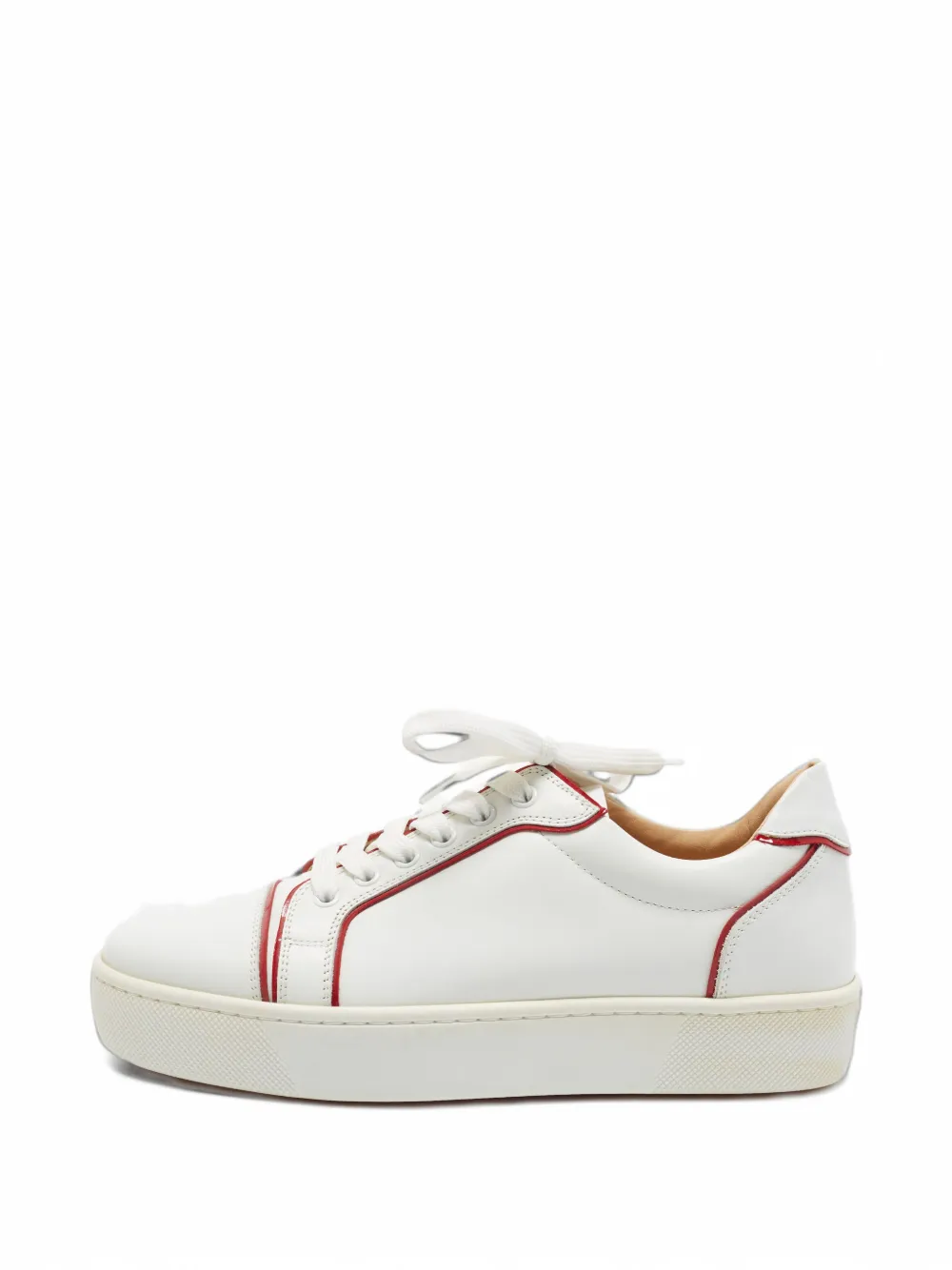 Pre-owned Christian Louboutin Vieirissima Platform Sneakers In White