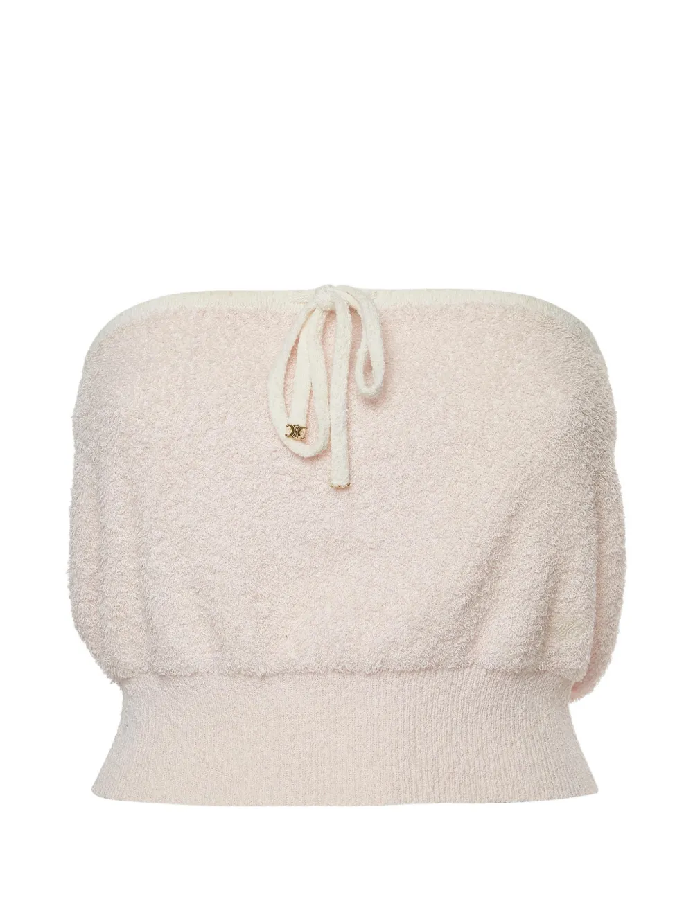 Celine Pre-Owned Triomphe terry tube top - Rosa