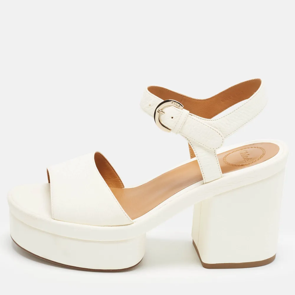 Chloé Pre-Owned Odina platform sandals - Nude