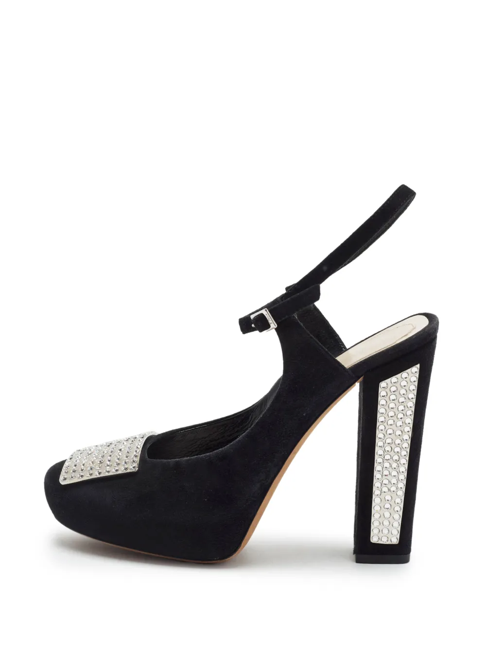 Christian Dior Pre-Owned crystal-embellished buckled sandals - Nero