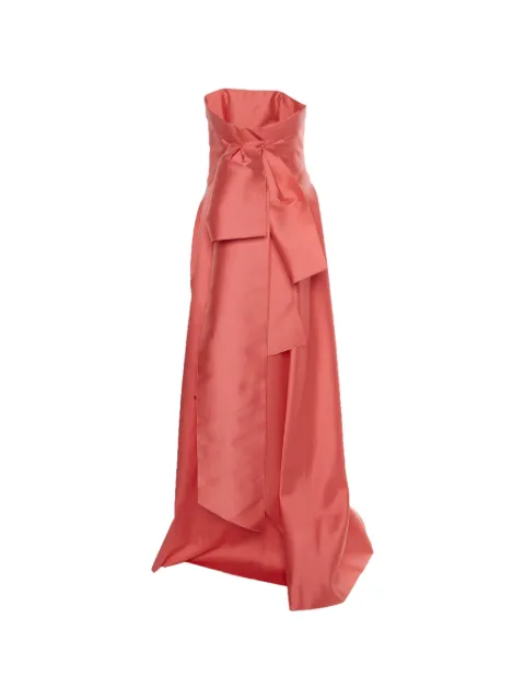 Paule Ka draped strapless maxi gown