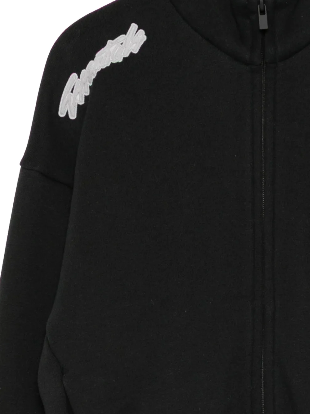 FEAR OF GOD ESSENTIALS KIDS logo-embroidered zip-up jacket Zwart
