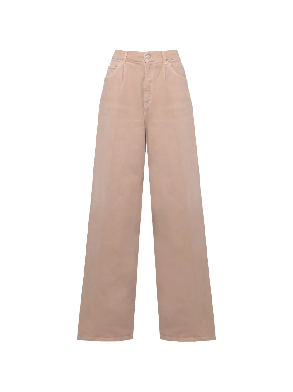 DONDUP wide-leg cotton trousers Beige