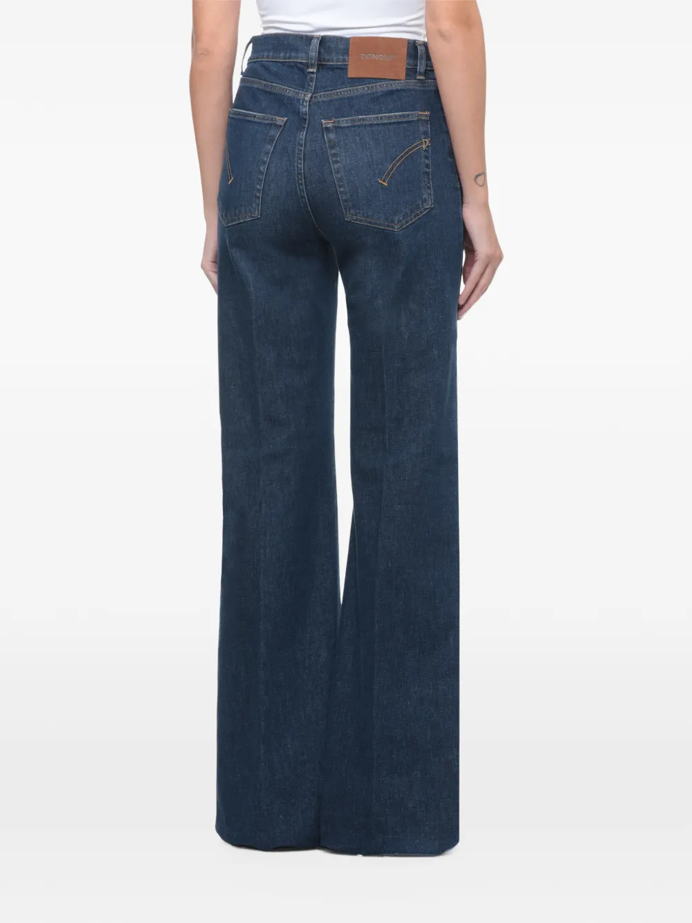 DONDUP faded flared-leg jeans Blauw