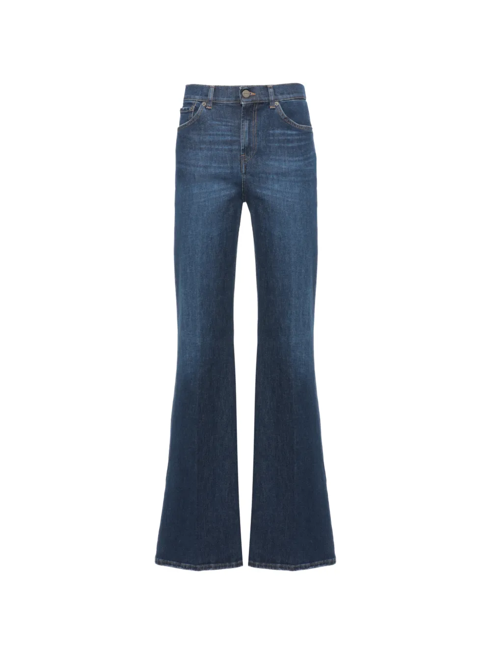 DONDUP faded flared-leg jeans - Blu