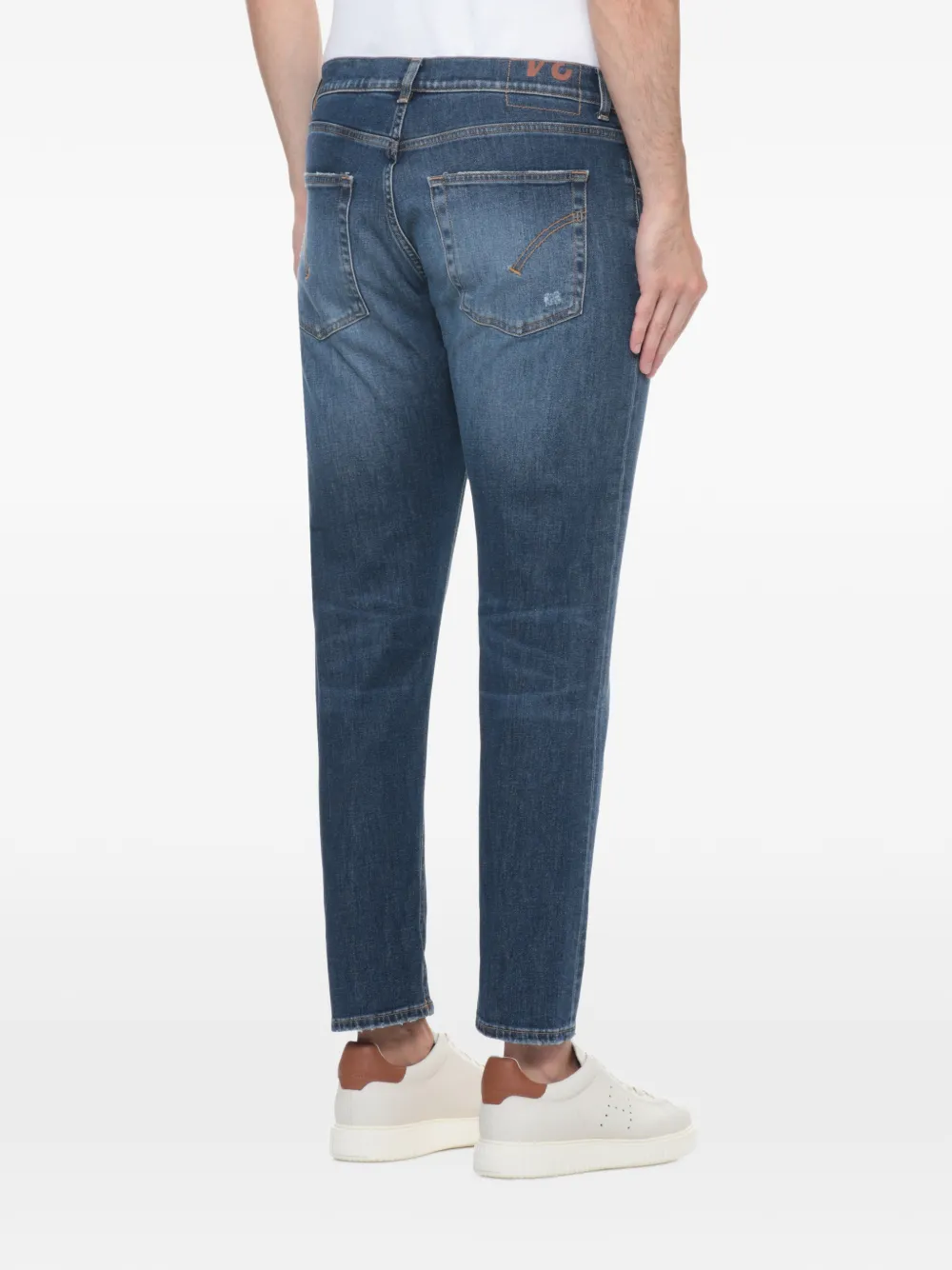 DONDUP faded-effect distressed jeans Blauw