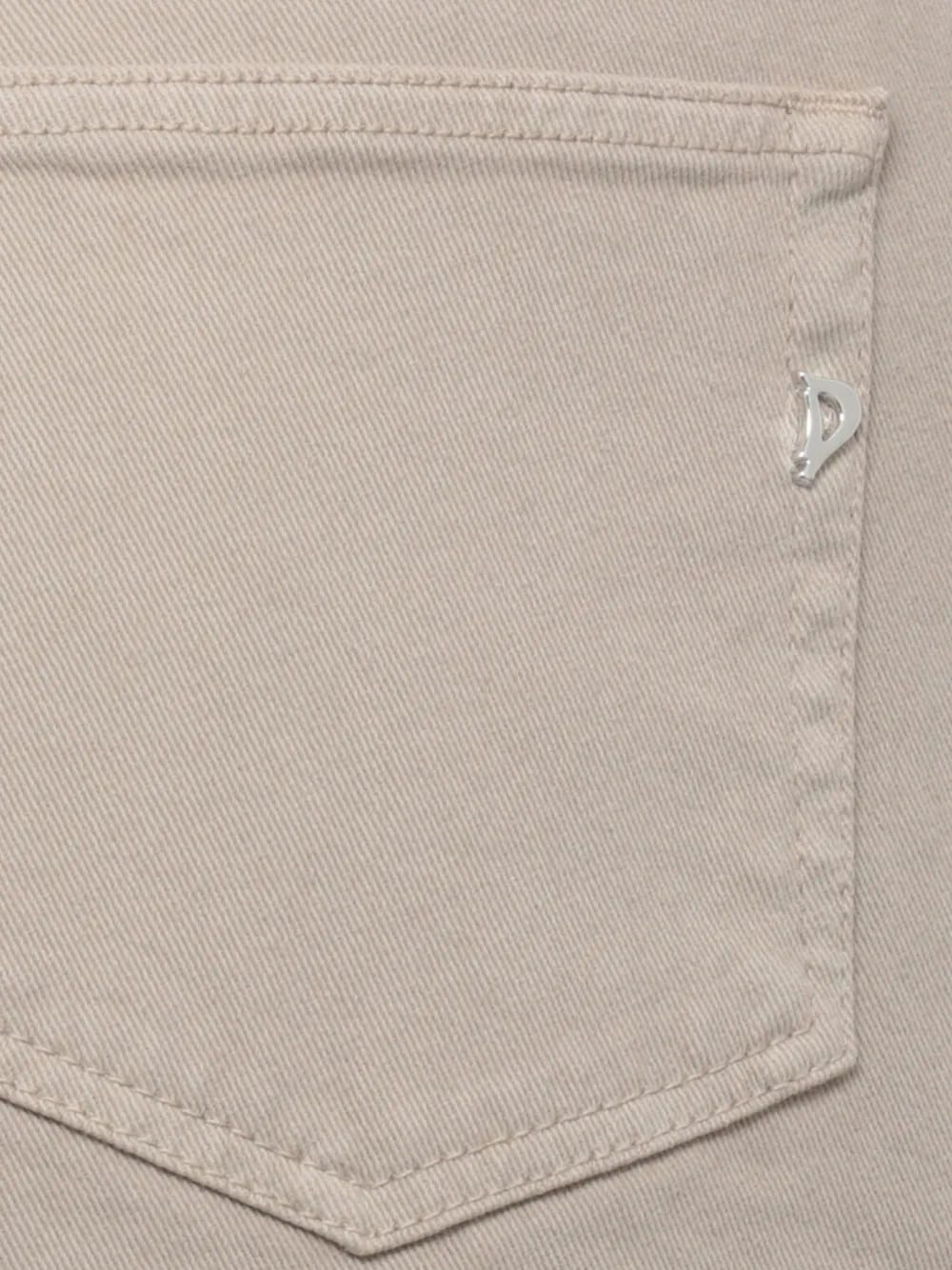 DONDUP logo-plaque tapered trousers Beige