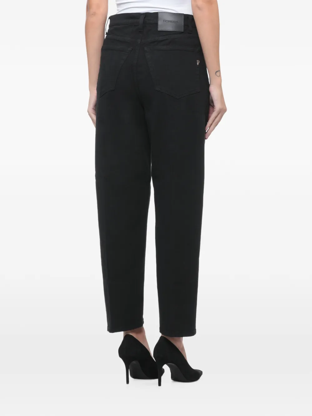 DONDUP logo-plaque jeans Zwart