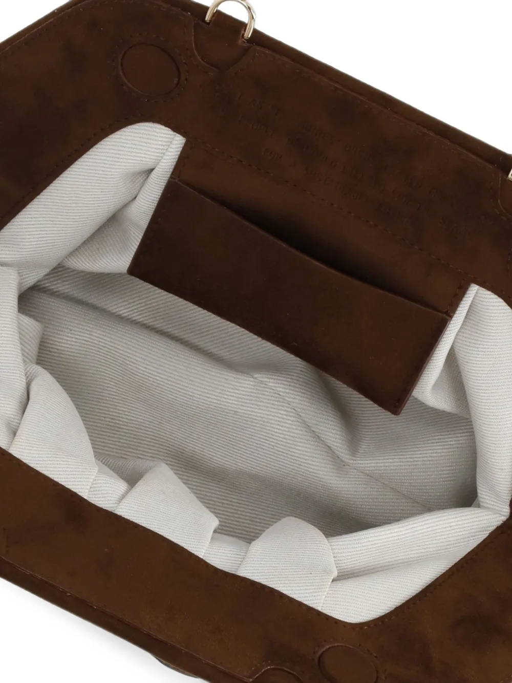 Themoirè medium Bios ruched clutch bag Bruin