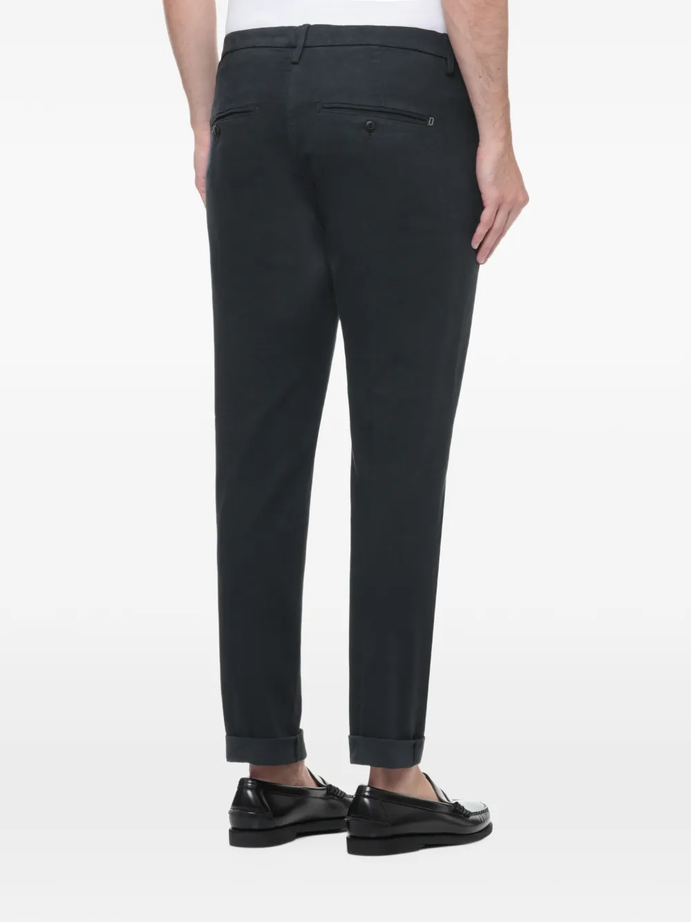 DONDUP logo-plaque turn-up trousers Grijs