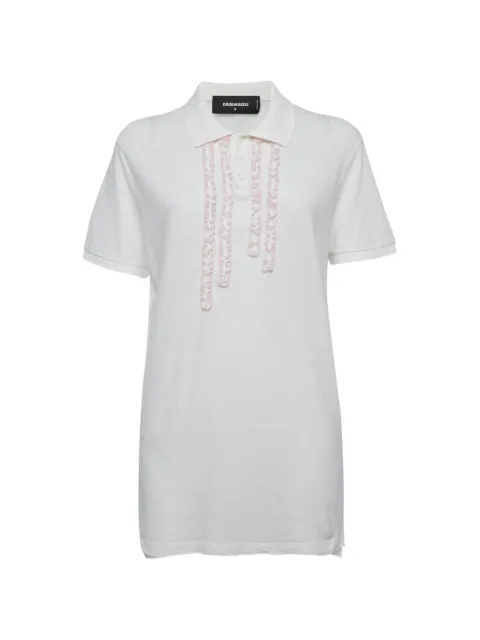 DSQUARED2 ruffle-detail polo shirt