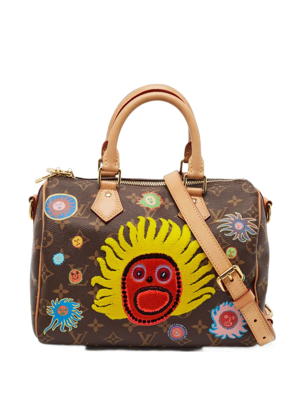 Louis Vuitton Pre-Owned x Yayoi Kusama 2023 25 Speedy Bandouliere tote bag - Marrone