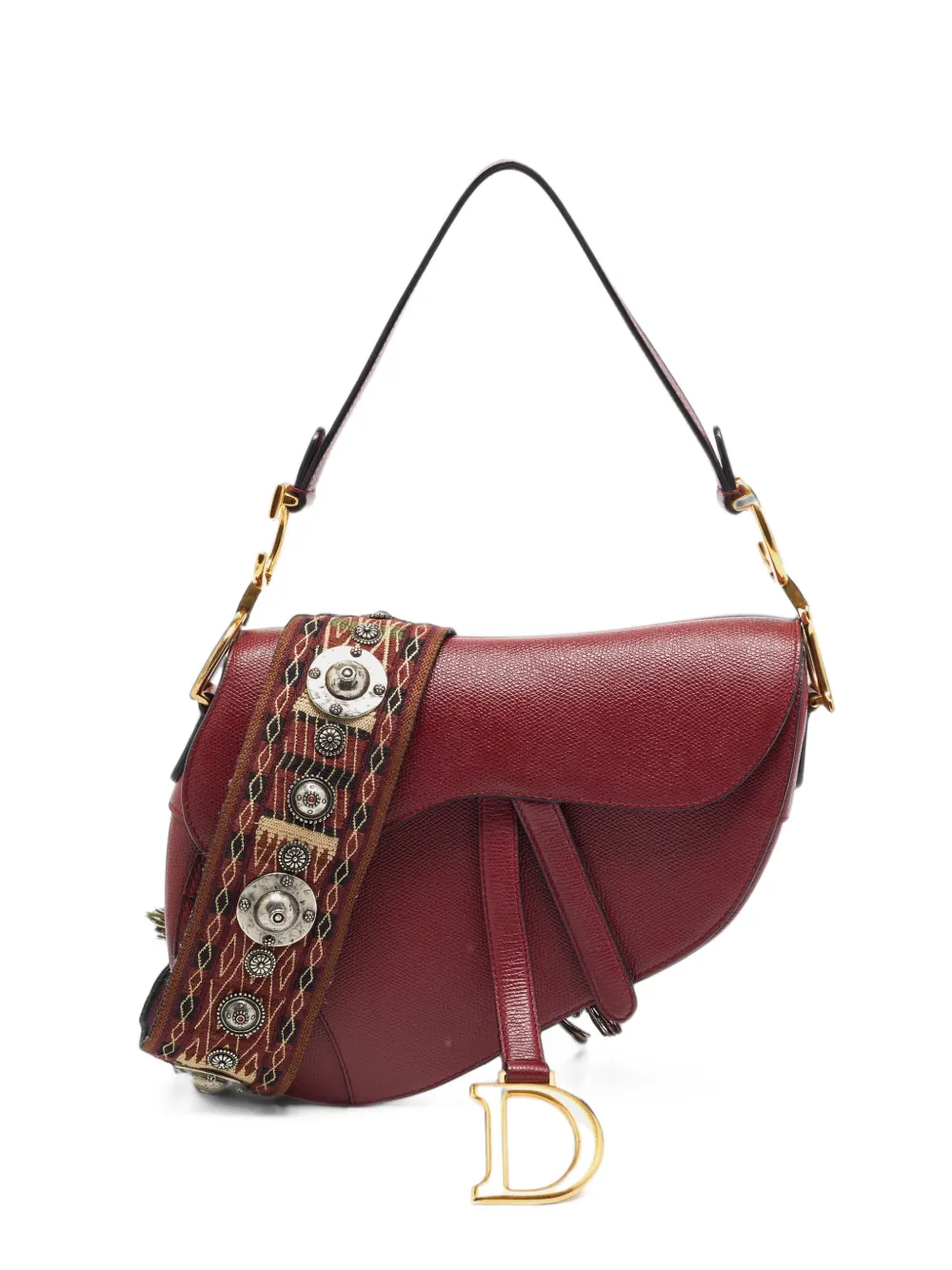 Christian Dior Pre-Owned 2019 Saddle leather shoulder bag - Rosso