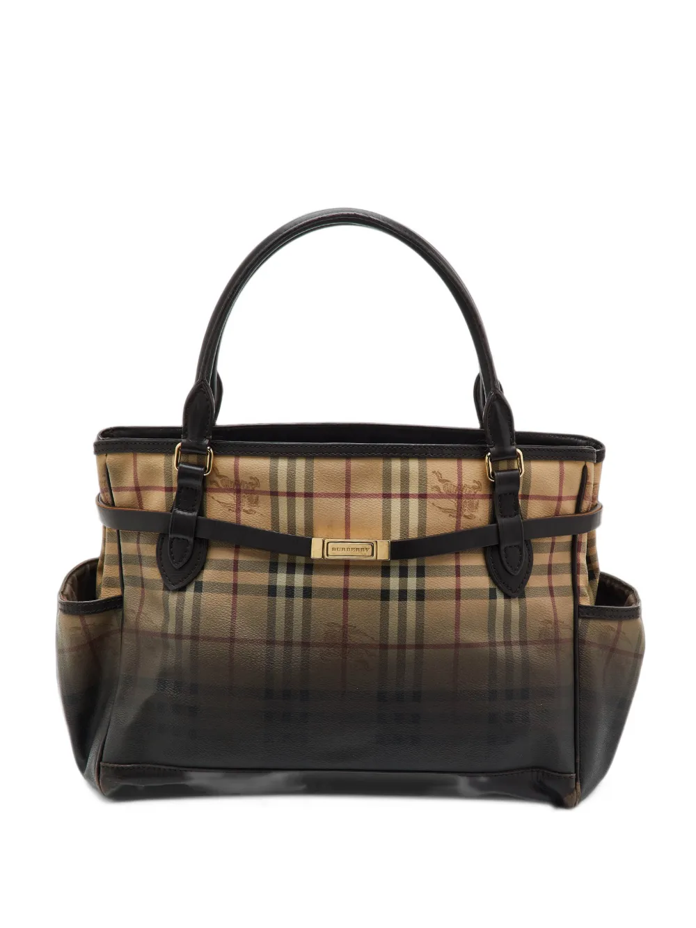 Burberry Pre-Owned Liberton Haymarket check tote bag - Neutrals