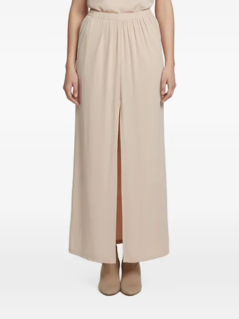 Cavalli Class lace-print slit-detail maxi skirt